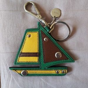 Signature Prada Sailboat Keychain / Key fob